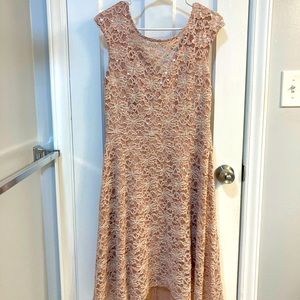 Womens dress , rose color with sequins size 10